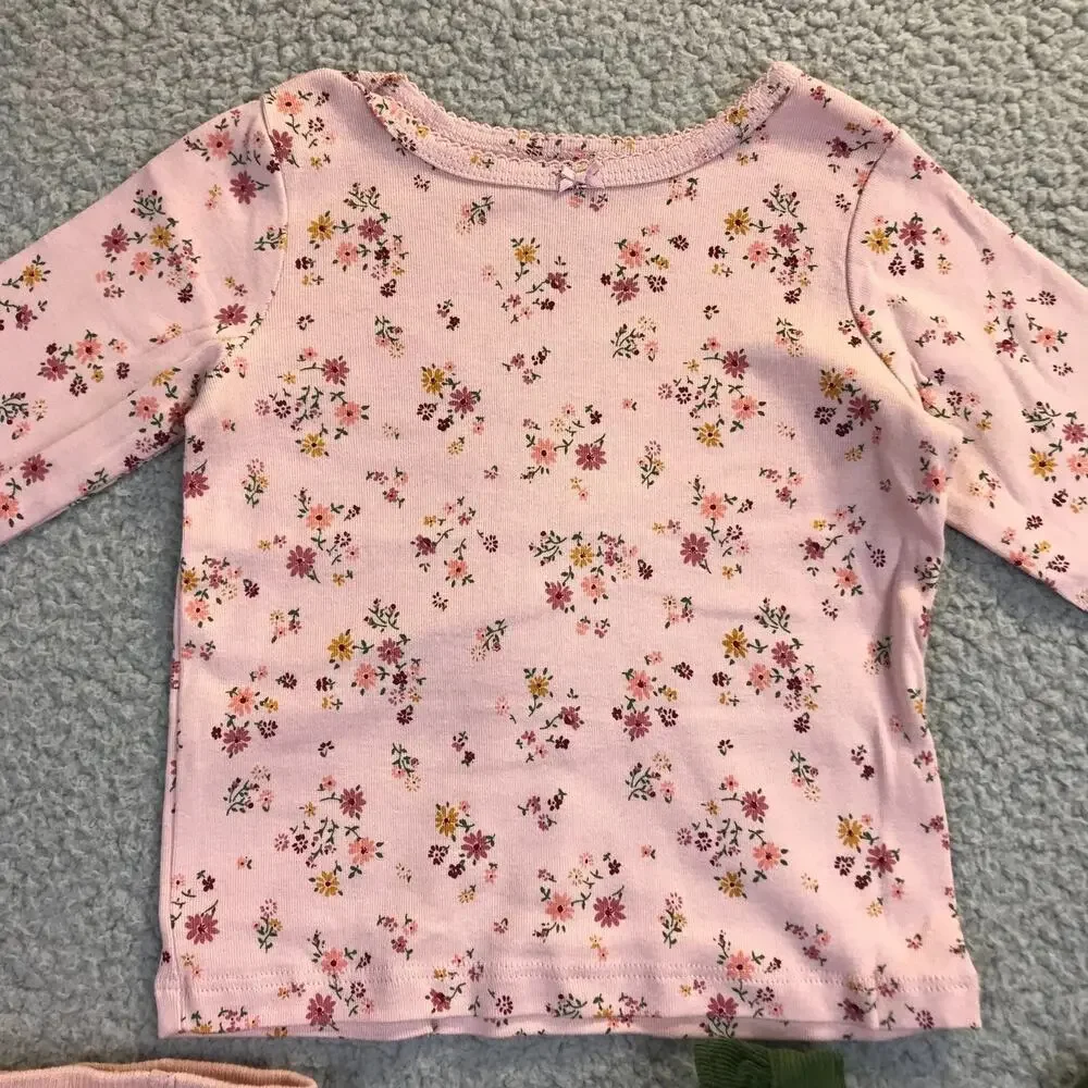 Carters Baby Girls Outfits 18M NWT Lot of 2 - 3 pc. Floral set and Animal set.